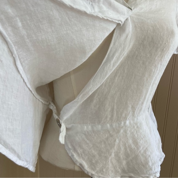 H&M Linen Wrap Top Women’s Size XS - Picture 7 of 10